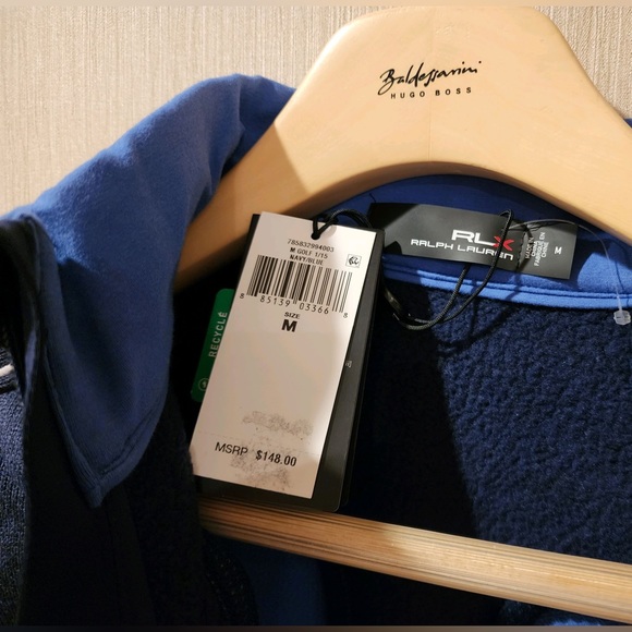 RLX Golf Terry-Paneled Fleece Color Blocked Vest sz M - Picture 8 of 13